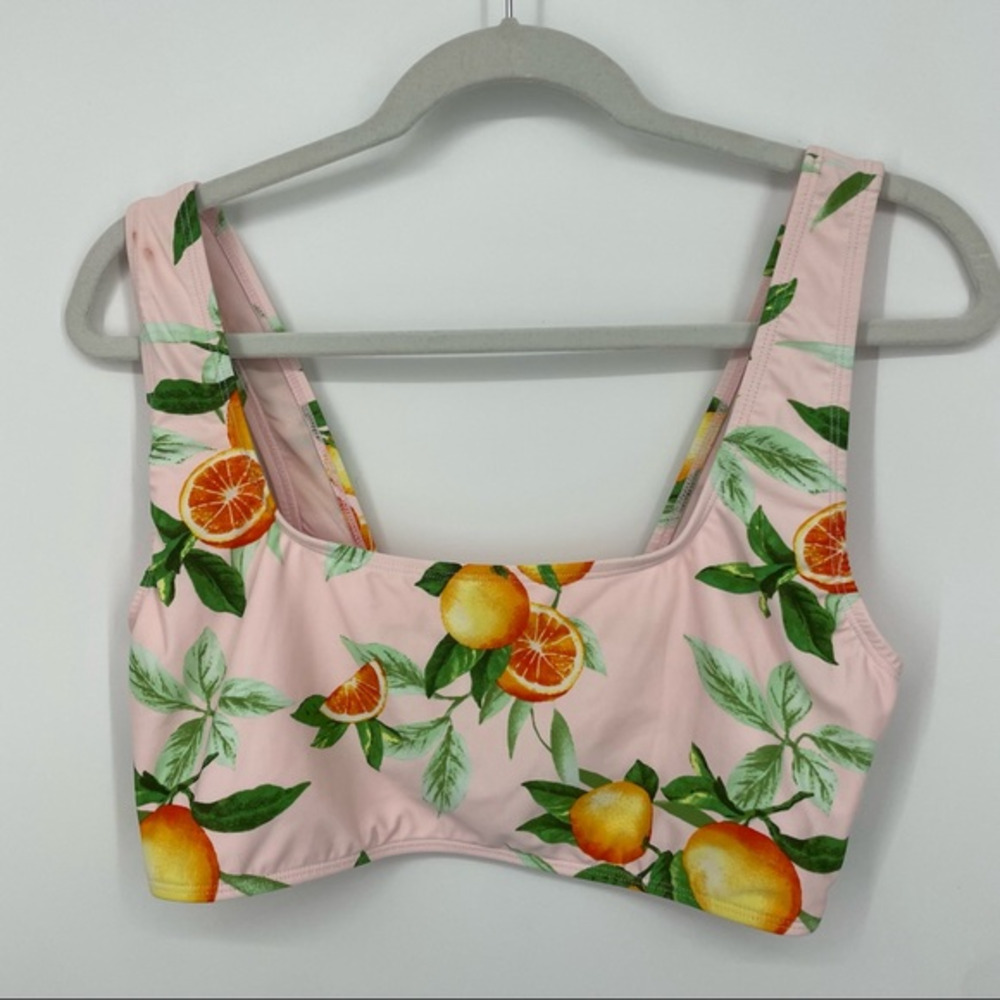 Forever‎ 21 Orange fruit Bikini Top pink green
